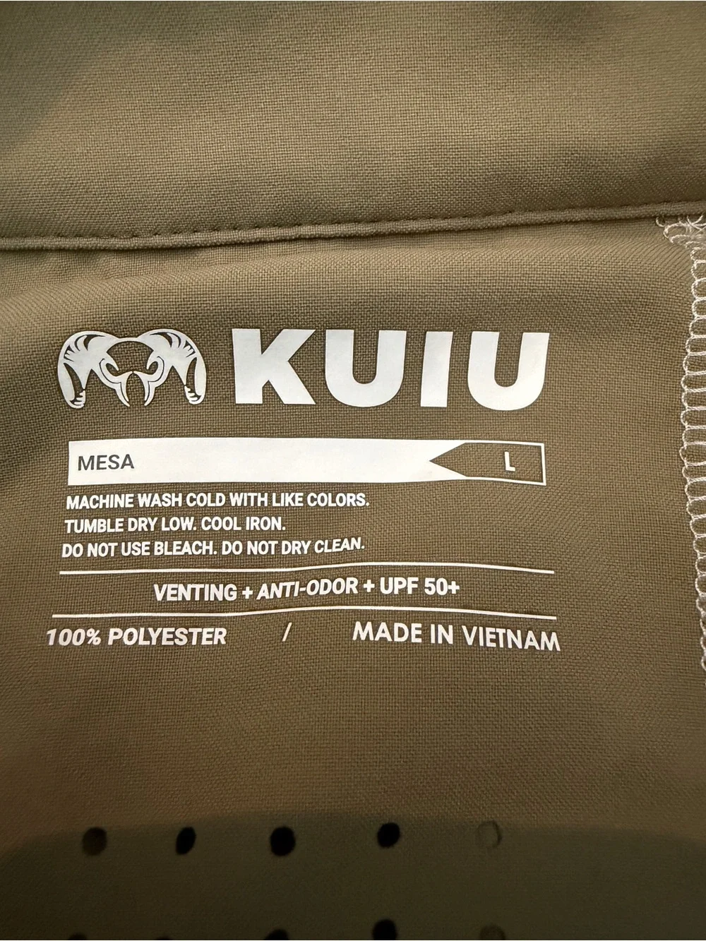 Kuiu Men’s Long-Sleeve Button Shirt Jacket in Khaki - Picture 10 of 10